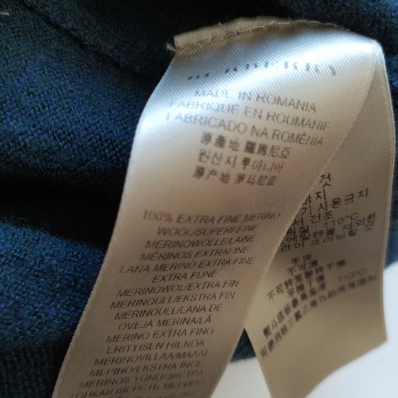 BURBERRY Merino Wool Sweater Shoulder Check - Picture 4 of 4